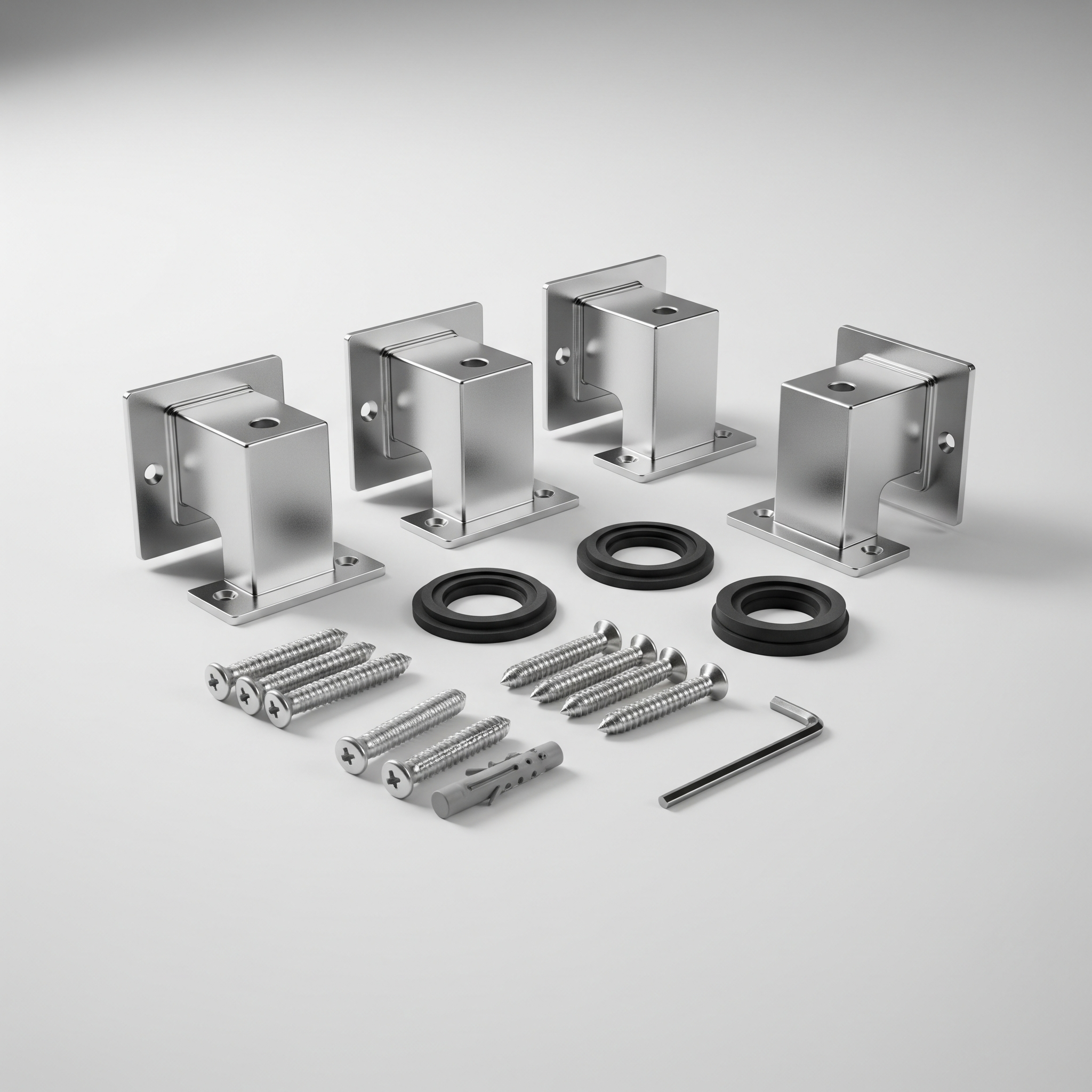 Glass Mounting Bracket Set
